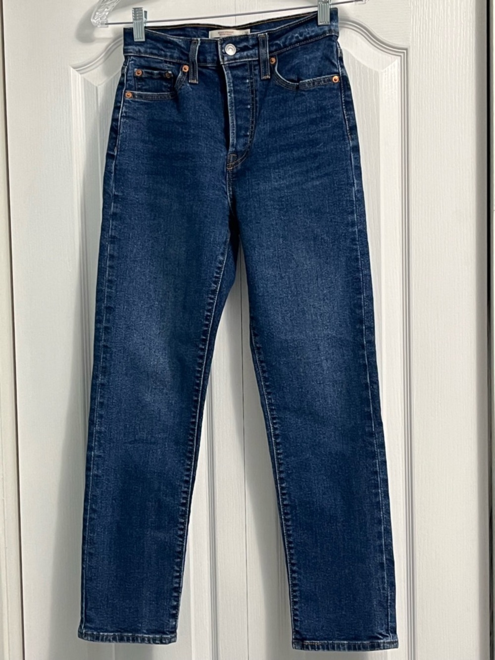 LEVI’S Wedgie Straight leg high rise denim jeans womens size 26 blue streetwear